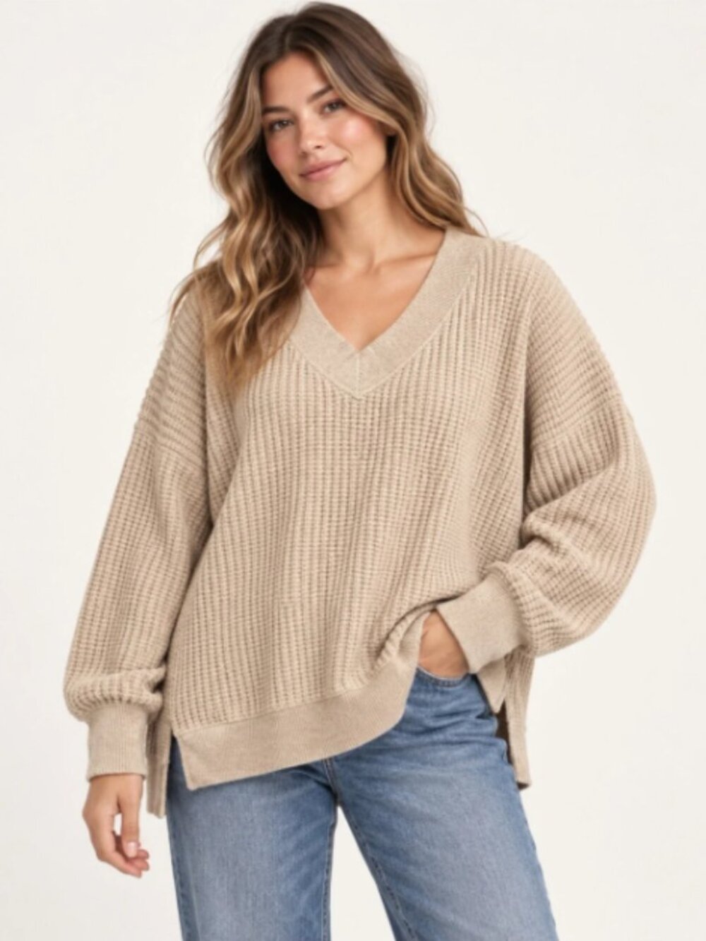 American Eagle Big Hug Waffle Pullover Women’s XL